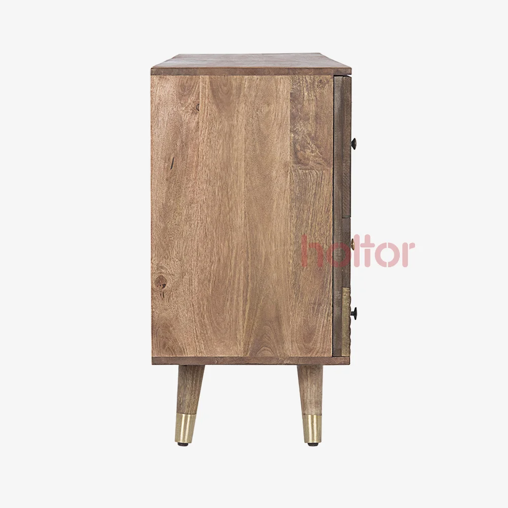Silver Mango Wood 2 Doors 4 Drawers Ethnic Style (6)